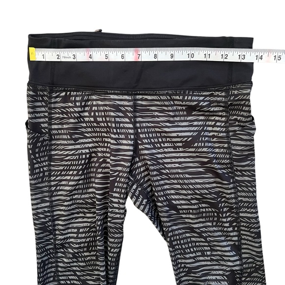 Lululemon Pace Rival Crop *Full-On Luxtreme Stripe Play Slate Black / Black - Picture 11 of 13